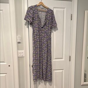 & Other Stories Purple Gray Midi Sundress